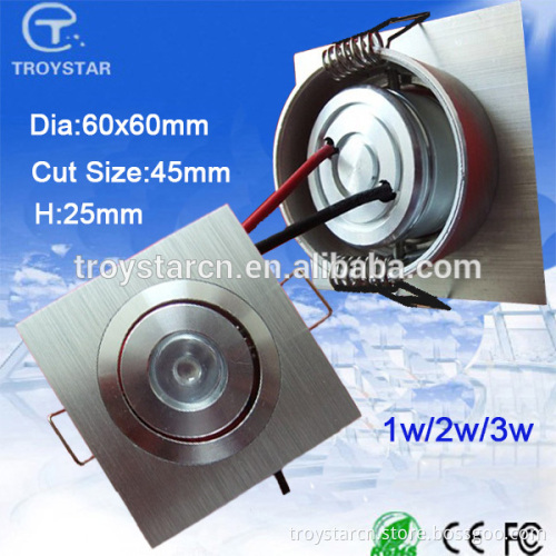 3 years quality assurance Bridgelux 45mil recessed 1 watt recessed led mini downlight